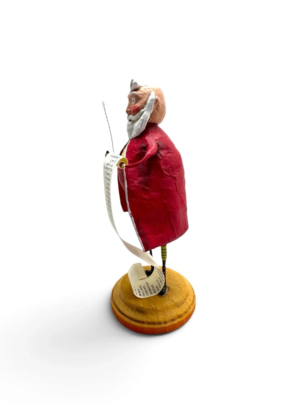 Vintage 2006 Lori Mitchell Santa’s List ESC 10609 Christmas Folk Art Figurine